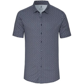Textiel Heren Overhemden korte mouwen Desoto Short Sleeve Jersey Overhemd Print Navy Blauw