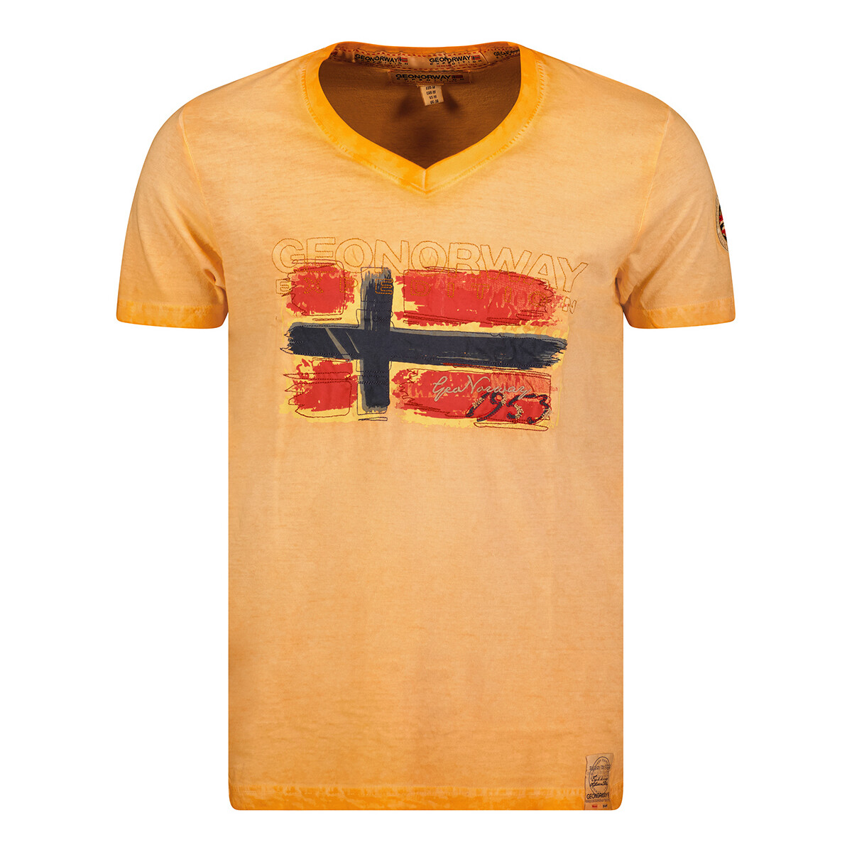 Textiel Heren T-shirts korte mouwen Geo Norway SW1561HGN-ORANGE Oranje