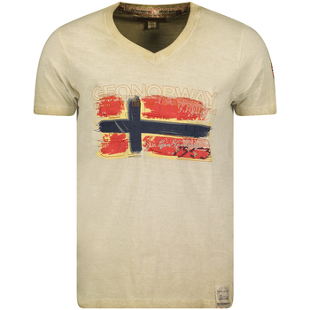 Textiel Heren T-shirts korte mouwen Geo Norway SW1561HGN-BEIGE Beige