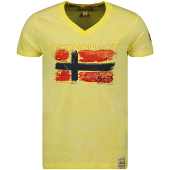 Textiel Heren T-shirts korte mouwen Geo Norway SW1561HGN-LIGHT YELLOW Geel