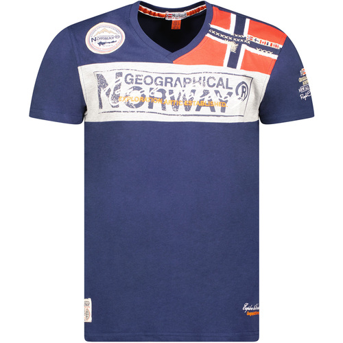 Textiel Heren T-shirts korte mouwen Geographical Norway SX1130HGN-Navy Marine