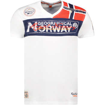 Textiel Heren T-shirts korte mouwen Geographical Norway SX1130HGN-White Wit