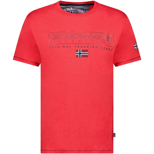 Textiel Heren T-shirts korte mouwen Geo Norway SY1311HGN-Red Rood