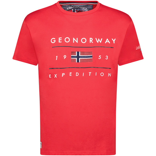 Textiel Heren T-shirts korte mouwen Geo Norway SY1355HGN-Red Rood