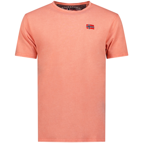 Textiel Heren T-shirts korte mouwen Geographical Norway SY1363HGN-Coral Rood