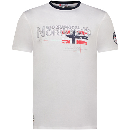 Textiel Heren T-shirts korte mouwen Geographical Norway SY1450HGN-White Wit