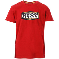 Textiel Jongens T-shirts korte mouwen Guess  Rood