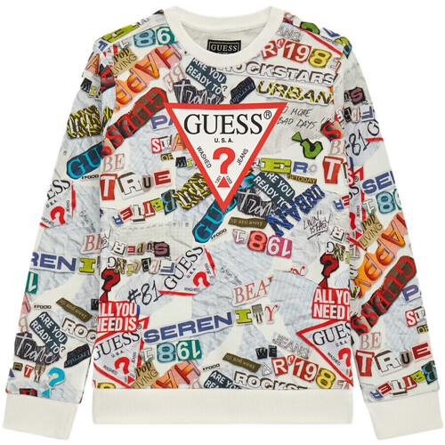 Textiel Jongens Sweaters / Sweatshirts Guess  Wit
