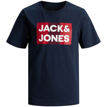 Textiel Jongens T-shirts korte mouwen Jack & Jones  Blauw