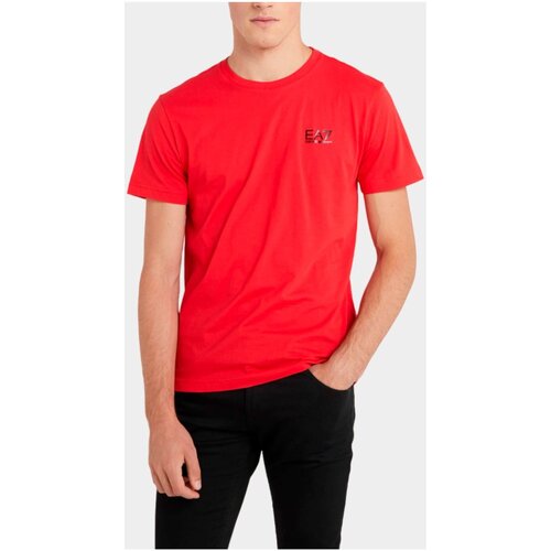 Textiel Heren T-shirts korte mouwen Emporio Armani EA7 8NPT22 PJEMZ Rood