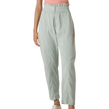 Textiel Dames Broeken / Pantalons Deha Old-Dye Gabardine High Waist Pants Groen
