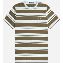 Textiel Heren T-shirts & Polo’s Fred Perry Stripe t-shirt Groen