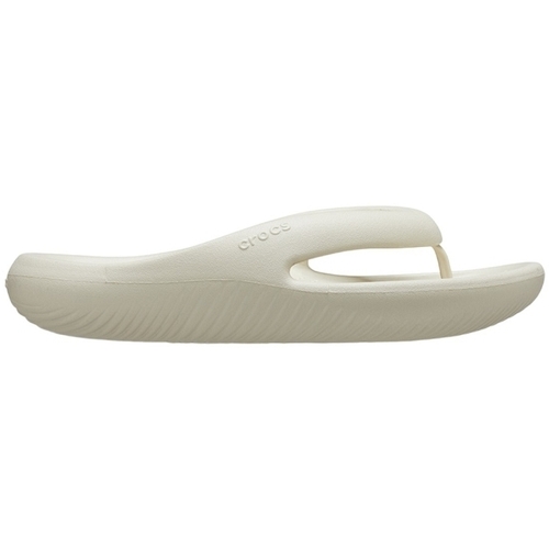 Schoenen Dames Leren slippers Crocs MELLOW RECOVERY FLIP BONE Beige