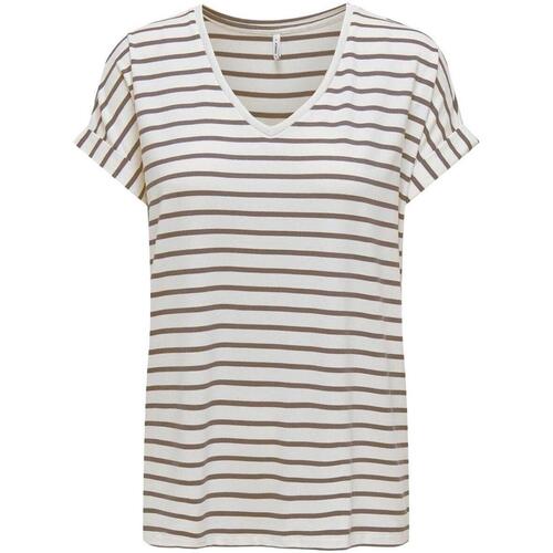Textiel Dames T-shirts & Polo’s Only  Beige