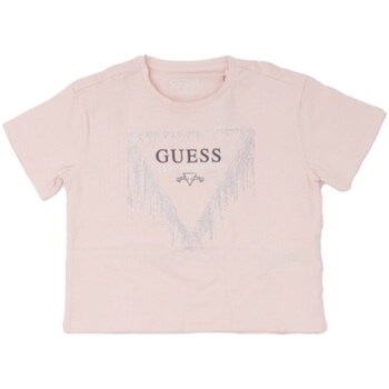 Textiel Meisjes T-shirts korte mouwen Guess J4RI24K6YW4 Roze