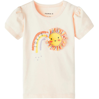 Textiel Meisjes T-shirts & Polo’s Name it Nbfhussie Ss Top Box Oranje
