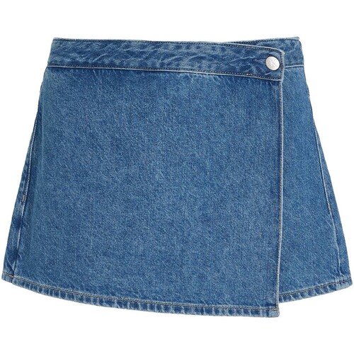 Textiel Dames Korte broeken / Bermuda's Ck Jeans Wrap Skort Blauw