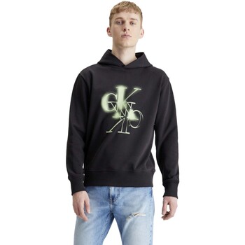 Textiel Heren Sweaters / Sweatshirts Ck Jeans Mirrored Ck Logo Hoo Zwart