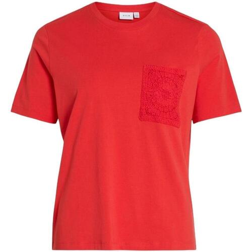 Textiel Dames T-shirts & Polo’s Vila  Rood