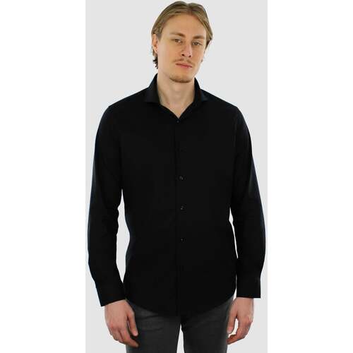 Textiel Heren Overhemden lange mouwen Vercate Strijkvrij Overhemd - Zwart Zwart