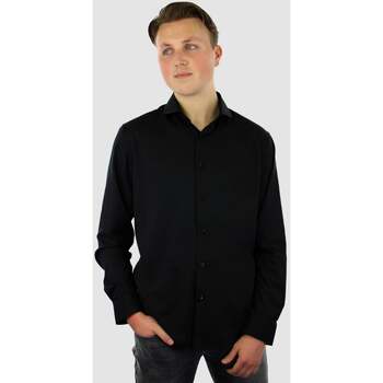 Textiel Heren Overhemden lange mouwen Vercate Strijkvrij Overhemd - Zwart Bamboe Zwart