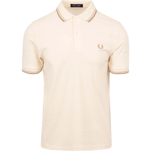 Textiel Heren T-shirts & Polo’s Fred Perry Polo M3600 Off White V17 Beige