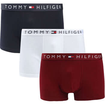 Ondergoed Heren BH's Tommy Hilfiger Boxer Trunk 3-Pack Navy/White/Red Multicolour