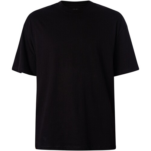 Textiel Heren T-shirts korte mouwen Jack & Jones Bradley-T-shirt Zwart