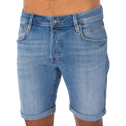Textiel Heren Korte broeken / Bermuda's Jack & Jones Rick 037 Fox-spijkerbroek Blauw