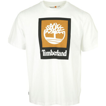 Textiel Heren T-shirts korte mouwen Timberland Colored Short Sleeve Tee Wit