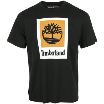 Textiel Heren T-shirts korte mouwen Timberland Colored Short Sleeve Tee Zwart
