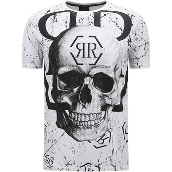 Enos T-shirt Korte Mouw Skull Rhinestone