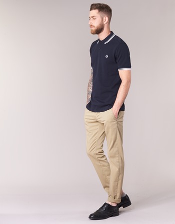 Fred Perry SLIM FIT TWIN TIPPED Marine / Wit