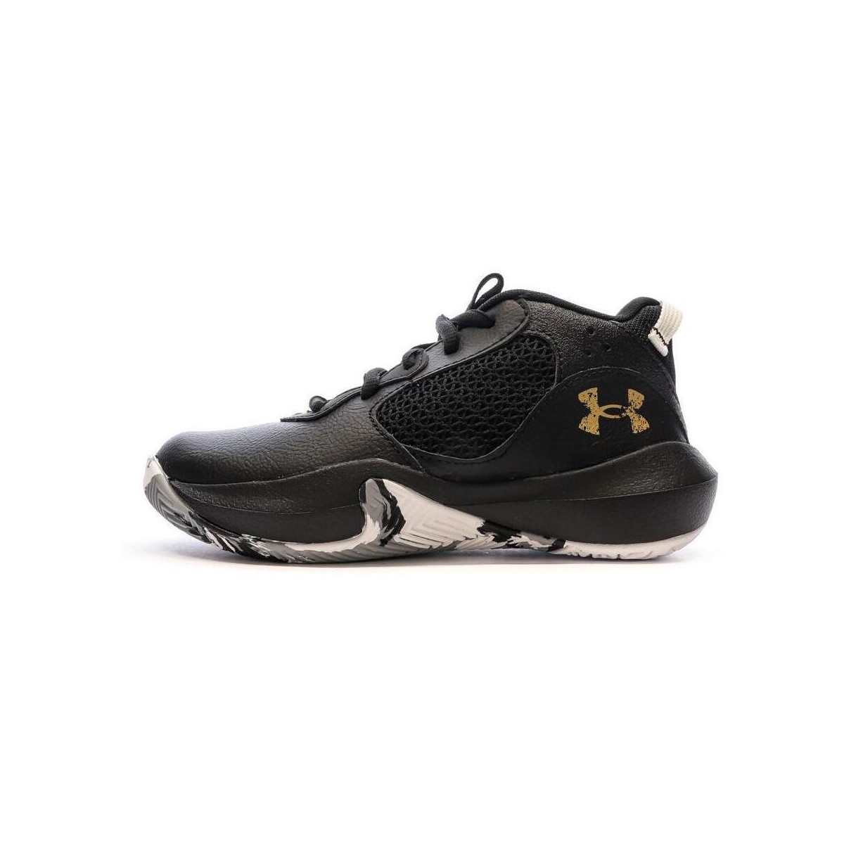 Under Armour Lockdown 6 PS Kids - Handbalschoenen - zwart/goud - maat 33