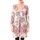Textiel Dames Jurken Dress Code Robe Moda H G-0080-3 Blanc/Rose Roze