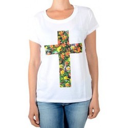 Textiel Dames T-shirts korte mouwen Eleven Paris 41056 Wit