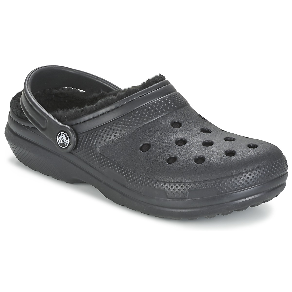 Crocs - Classic Lined Clog - Unisex Sandaal - 45 - 46 - Zwart