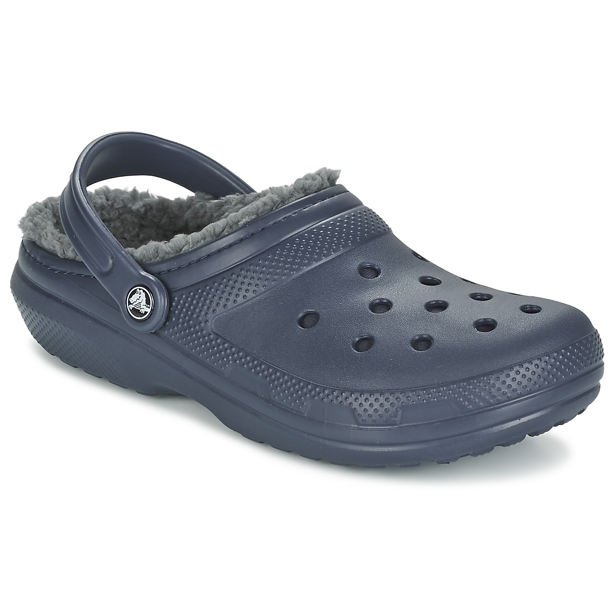 Crocs - Classic Lined - Sportieve slippers - Heren - Maat 48 - Blauw - 459 -Navy/Charcoal