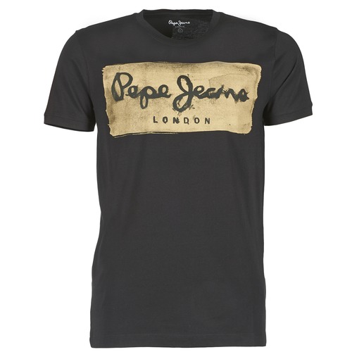 Pepe jeans CHARING Zwart - Gratis levering | Spartoo.nl ! Textiel T-shirts korte Heren € 22,40
