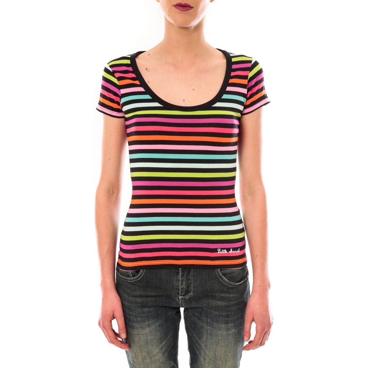 Textiel Dames T-shirts korte mouwen Little Marcel t-shirt line GCR MC 229 Multicolour
