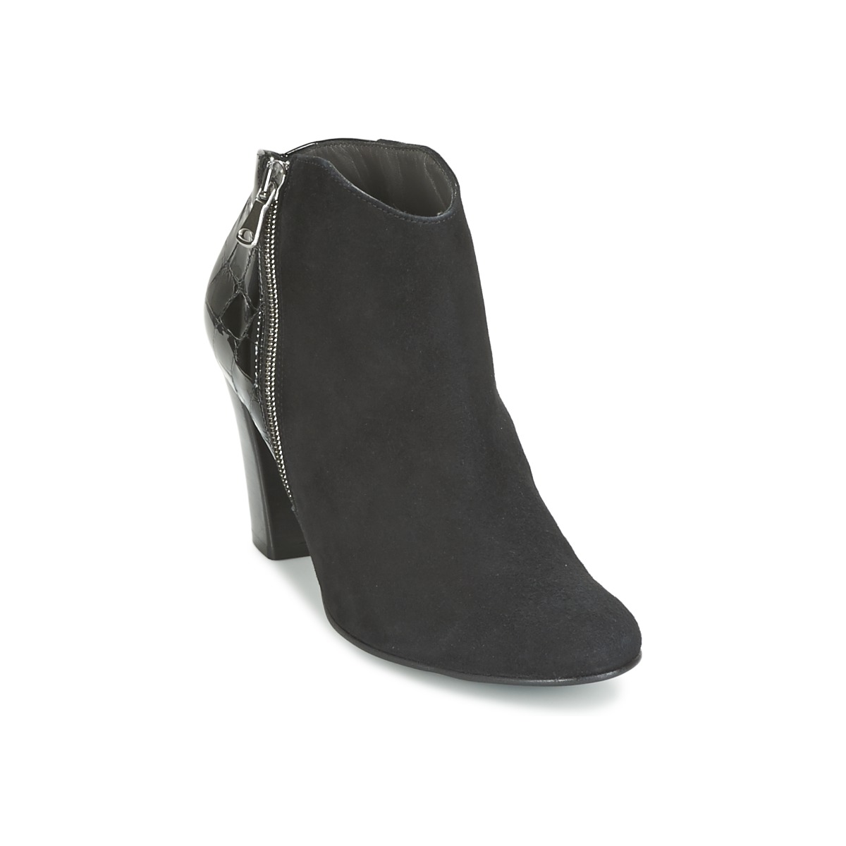 Schoenen Dames Low boots France Mode NANTES Zwart / Lak