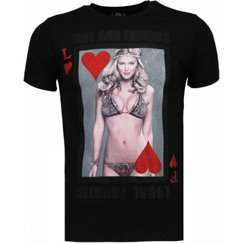 Textiel Heren T-shirts korte mouwen Local Fanatic Hot & Famous Poker Bar Refaeli Zwart