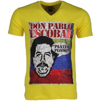 Textiel Heren T-shirts korte mouwen Local Fanatic Don Pablo Escobar Geel
