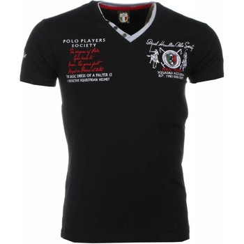Textiel Heren T-shirts korte mouwen David Copper Korte Mouwen Borduur Polo Players Zwart
