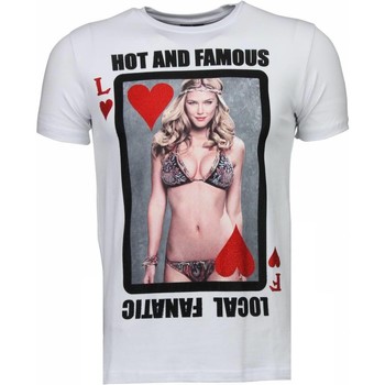 Textiel Heren T-shirts korte mouwen Local Fanatic Hot & Famous Poker Bar Refaeli Wit
