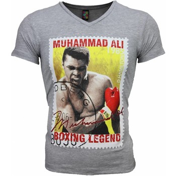 Textiel Heren T-shirts korte mouwen Local Fanatic Muhammad Ali Zegel Print Grijs