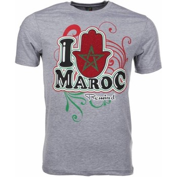 Textiel Heren T-shirts korte mouwen Local Fanatic I Love Maroc Grijs