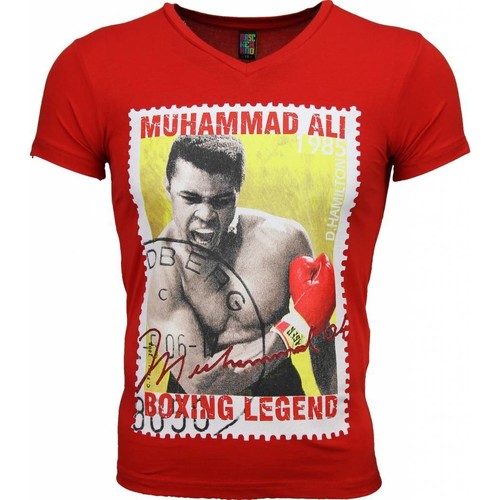 Textiel Heren T-shirts korte mouwen Local Fanatic Muhammad Ali Zegel Print Rood