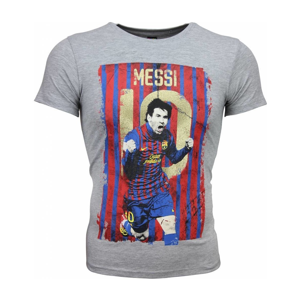 Textiel Heren T-shirts korte mouwen Local Fanatic Messi Print Grijs