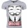 Textiel Heren T-shirts korte mouwen Local Fanatic Anonymous Disobey Print Grijs